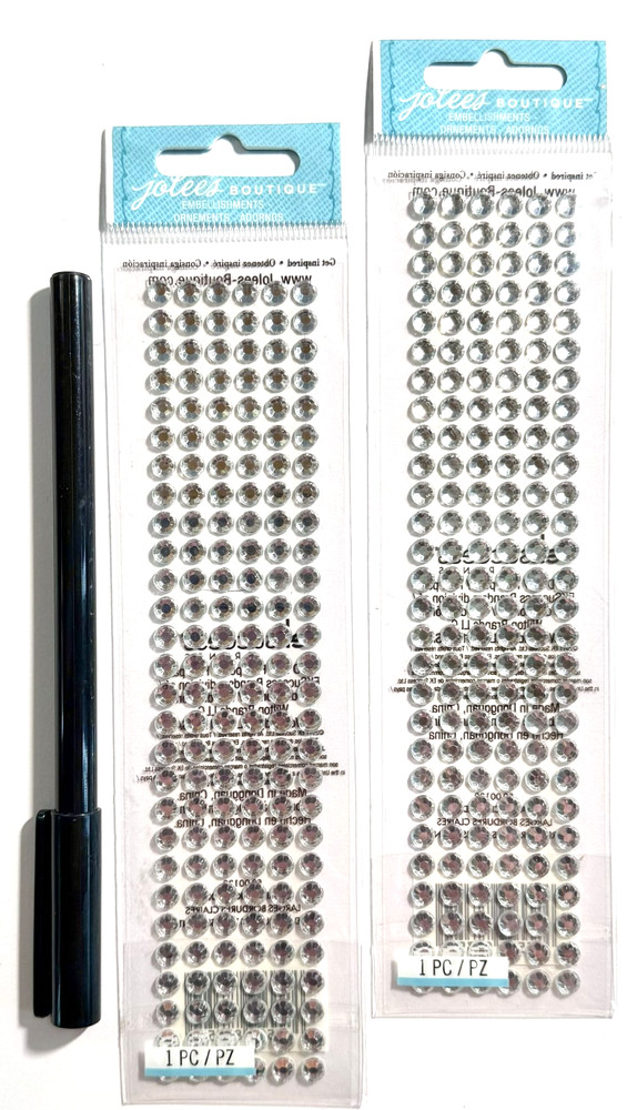 Silver Rhinestones Jolee’s Stickers Scrapbooking Card Journal Planner 2 pkgs