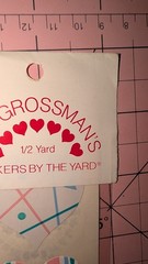 Vintage Mrs Grossmans Stickers Patterned Hearts Rare 1/2 Yard New In Pack RARE