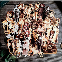 37Pcs Vintage Paper Dolls for Junk Journal Supplies, Cardstock People Cutouts fo
