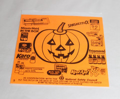 Vintage Halloween Stickers Safety Patch 1987 Sampling Corp Advertising