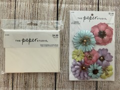 Paper Crafting Card Making Supplies Flowers, Leaves and pkg Cards/Envelopes