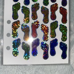 Stickopotamus Stickers – Colorful Glittery Footprints – Multi-colored