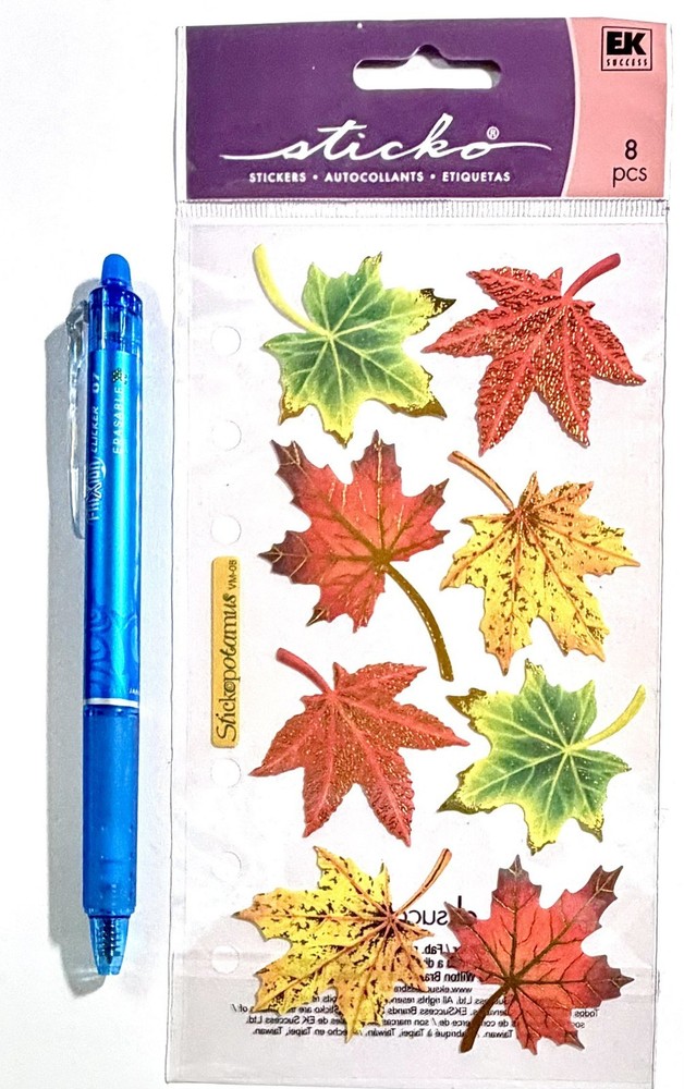 Fall Leaves Sticko Stickers Scrapbooking Card Journal Planner