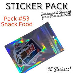 STICKER PACK – Pack #53 – 25 Pieces – Snack Foods