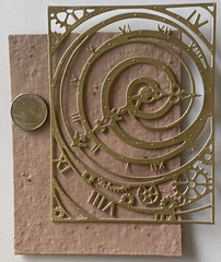 ROMAN NUMERAL ￼GEAR CLOCK Die-Cuts(4pc)Cogs•Steampunk •Background•Time•Rectangle