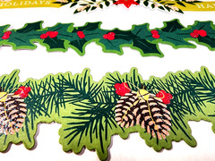 Martha Stewart Christmas Borders 5pc Glitter Acetate & Cardstock Stickers 12″