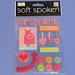 Soft Spoken Me & My Big Ideas Pregnant Mommy to Be 3D Sticker Pack Ellen Krans