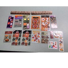 Lot Of 12 New Fall Halloween Themed scrapbooking stickers Creative Memories