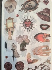30 Pg Sticker Book Gothic Night Castle & 20 Sheets Ephemera Papers 50 Pgs Total