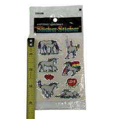 Sticker-Sticker Unicorn Prism Holo Rainbow Foil Decal Sheet Vintage 80s New