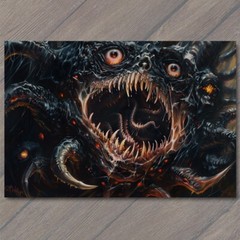 STICKER Monster Weird Scary Mouth Eyes Halloween Wild Crazy Unusual Mask Creep