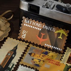 160 Pcs Aesthetic World Travel Stamp Stickers, Vintage Postage Decals with Si…