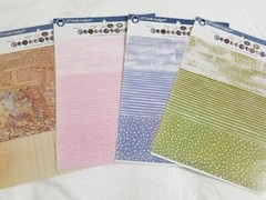 NEW Lot 4 Pkgs Lil Davis Designs Bubble Backgrounds Stickers Pink Blue Green -F