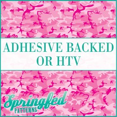 Classic CAMOUFLAGE in Pink Adhesive Vinyl or HTV Heat Transfer Vinyl Camo Print