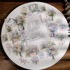 25 pcs Spring Bouquet Translucent Vellum Matte Surface Paper Sticker Scrapbook