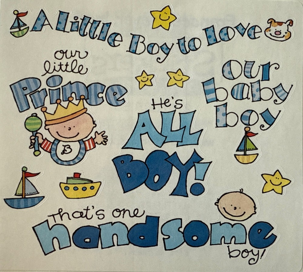 LITTLE PRINCE Stickers(11pc) Frances Meyer…Boy…Baby…Children…Newborn…Card Making