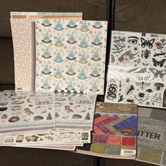 HUGE 12×12 SCRAPBOOK PAPER LOT~200 Shts.~Mixed Themes~NEW