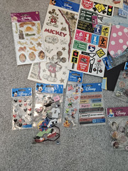 Disney Princess Scrapbook Stickers 30 pc LOT Mickey Pooh Snow White Cinderella