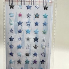 Tiny Blue Pattern Star Epoxy Stickers Scrapbooking Junk Journaling Collage Cards