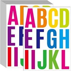 24 Sheets Self Adhesive Letters Stick on Vinyl Letters Capital 2 Inch Colorful