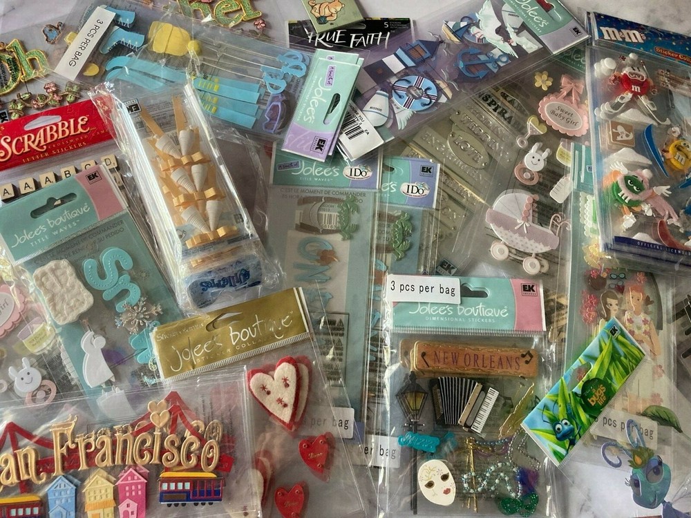 Your Choice Of Jolee’s Scrapbook 3D Stickers Vacation Wedding Travel Baby Disney