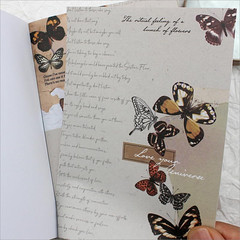 40 Sheets A6 Vintage Washi Stickers for Adults, Retro Butterfly Stickers with S