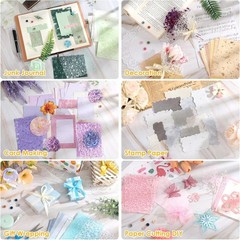 156 Sheets Textured Scrapbook Paper and Mesh Fabric Assorted Set, Sublaga 6 Pack