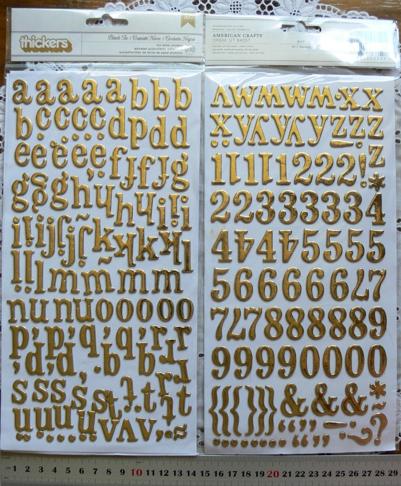 BLACK TIE Glossy Foil – GOLD Chipboard 17-24mm High & 8-22mm Wide L2RM