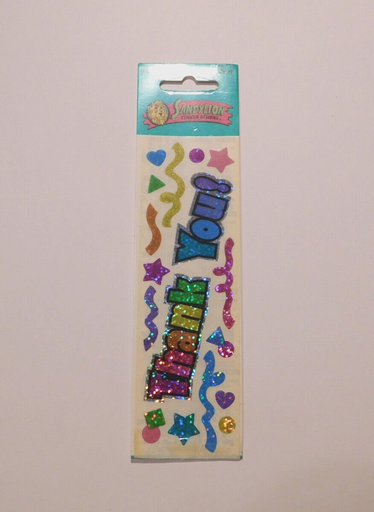 SandyLion Lot of 1 Strip Brand New Package ~ Prismatic Thank You!~ Stickers