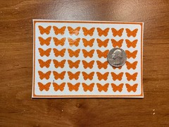Glitter Butterfly Vinyl Stickers Craft Supply DESTASH – 3 Sheets, 16mm – 5/8″