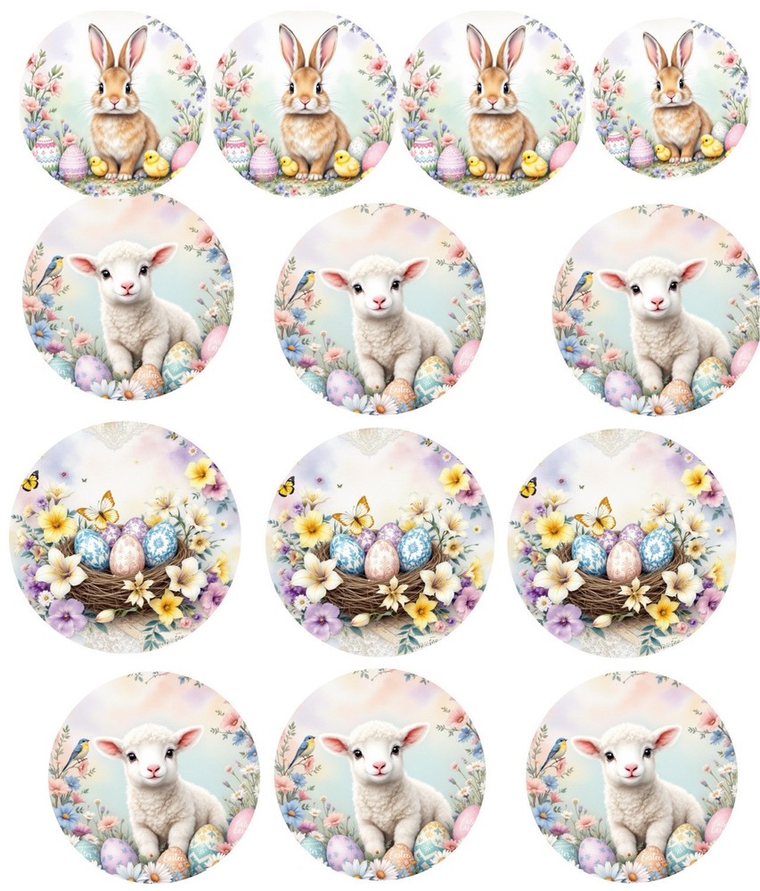 Easter Decoupage Rice Paper For Ornament-Wood Art A4 1 Sheet