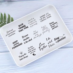 50Pcs Motivational Transparent Quote Stickers for Scrapbooking – Aesthetic Bl…