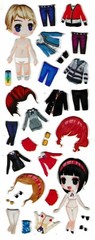 3D puffy Stickers DOLLS MERMAIDS doll toy Fashion model fashionista