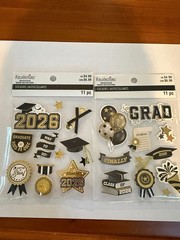 Bundle of Recollections Graduation Sticker Set – Gold, Black & White Accents