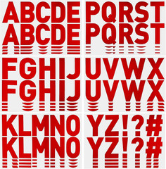 232 Pieces 24 Sheets Red Letter Stickers Large Bulletin Board Letters Poster Sti