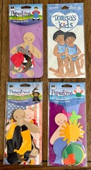 Scrapbook Paper Dolls * FIREFIGHTER FAITH, WATER FUN WADE, ON-THE-GO GREG +