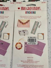 4 Sealed Packages – MRS. GROSSMAN’S. Stickers – Christmas Greens & Holiday 1998