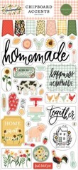HOMEMADE (2) 6″x13″ Chipboard COMBO Carta Bella Accents + Phrases Scrapbook