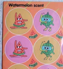 Vintage Scratch And Sniff Stickers Retro 80s 90s Food Watermelon Fruit Sticker 1