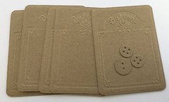 {4} *Embossed Button Cards* Bare Chipboard Die Cuts – 3 1/2″ x 4 7/8″