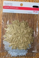 Recollections Snowflakes Snow Flakes Value Pack 24Pc CHRISTMAS Glitter Stickers