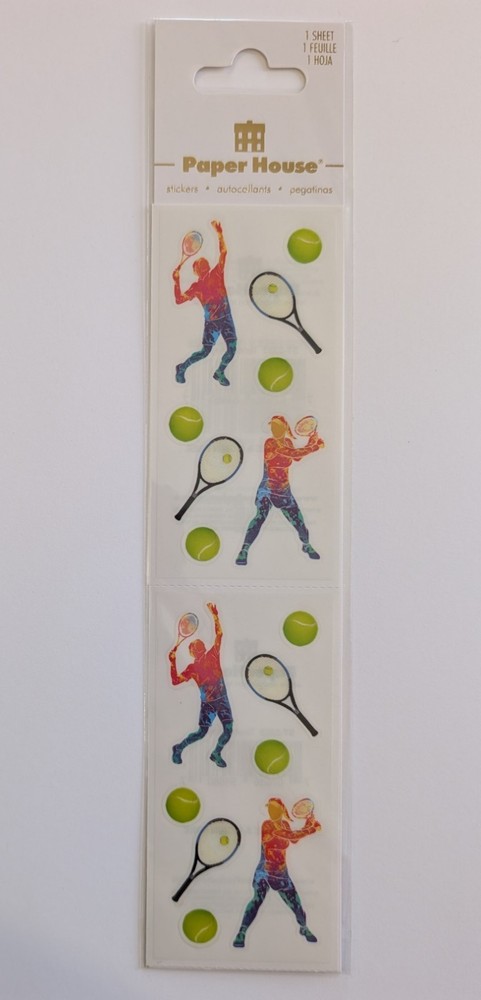 Tennis Themed Flat Scrapbooking Stickers By Paper House