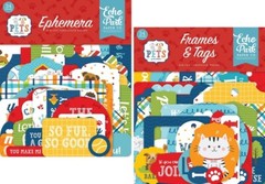 Echo Park PETS *2 Packs* Ephemera Die Cuts + Frames & Tags 68p Cat Dog