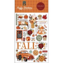Crafts CB Puffy Stickers Welcome Fall Vintage Truck Flowers Leaves Pumpkins Pie