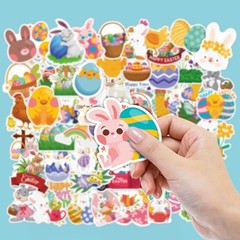 Easter Stickers | 120 PCS Egg Bunny Stickers for Kids -Easter Egg Stuffers – Vin