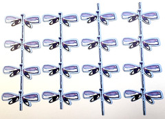 K&Company Dragonfly Watercolor Cardstock Ephemera 4pc Vertical Border Strips