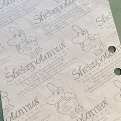 Vtg Stickopotamus Stickers Reward Glitter Foil Stars Heart Binder Journal School