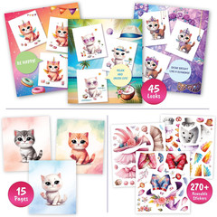 Sticker Dress up Kitten – Kids Activity and Sticker Book Learn Fashion Design fo