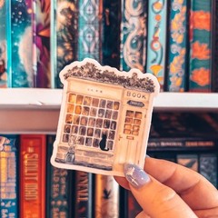 Book Shop Window with Black Cat Sticker – Vinyl