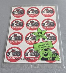 Vintage 1980’s TREND Scratch N’ Sniff Stickers Motorcycle Motor Oil Unsealed